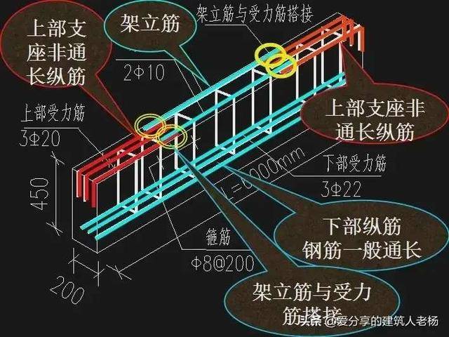 图解梁里面钢筋名称