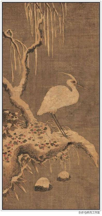 五代时期绘画大师徐熙、黄筌体异以及花鸟十七幅绘画作品赏析_珍禽_绢本_人物画