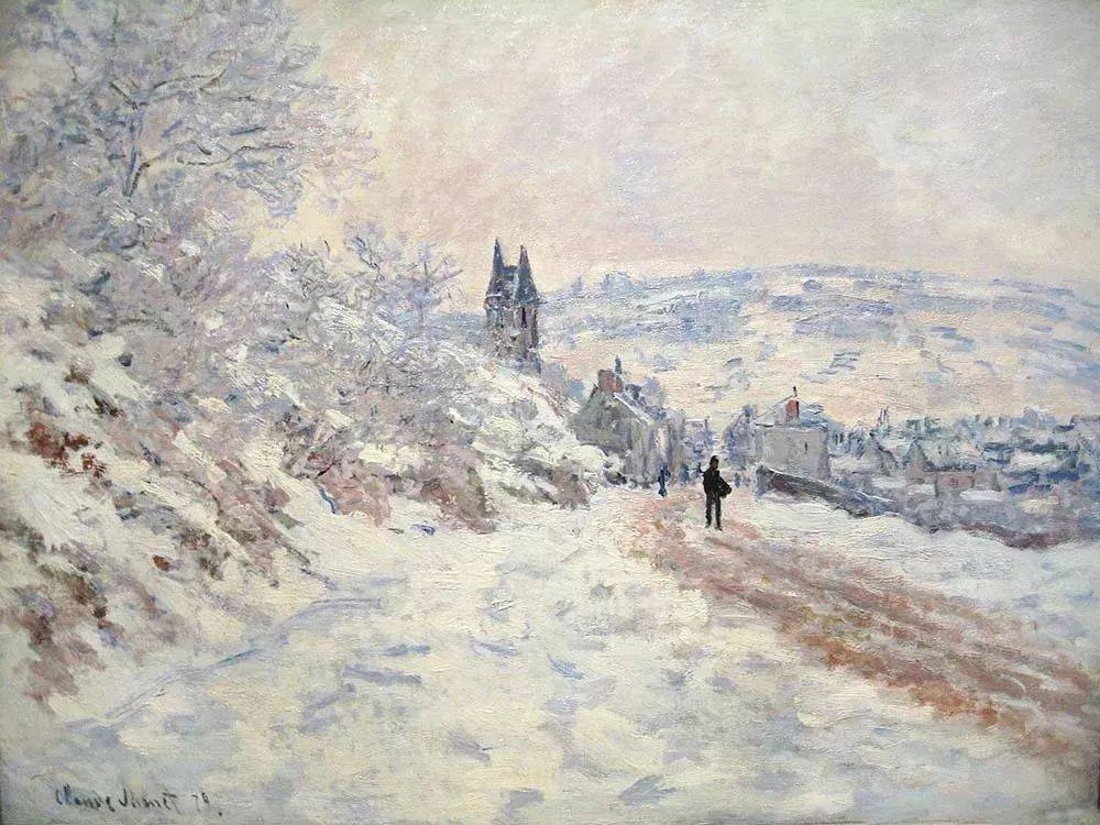 印象派大师莫奈的雪景作品是冬日里人们最期盼的画面