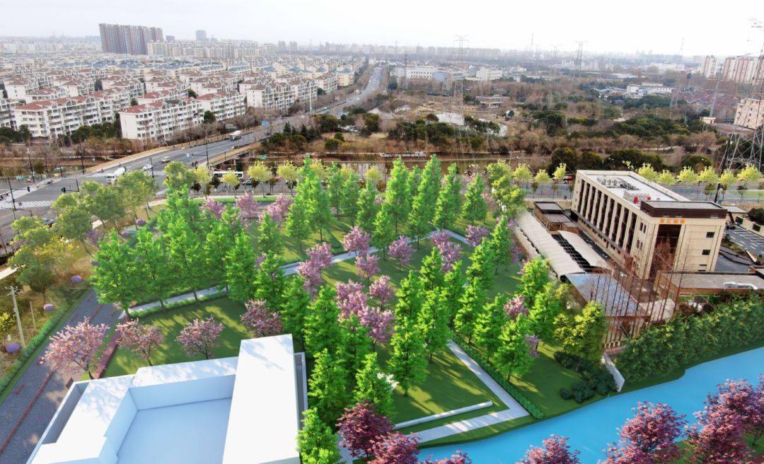 占地面积8197㎡这里将新添一片绿地