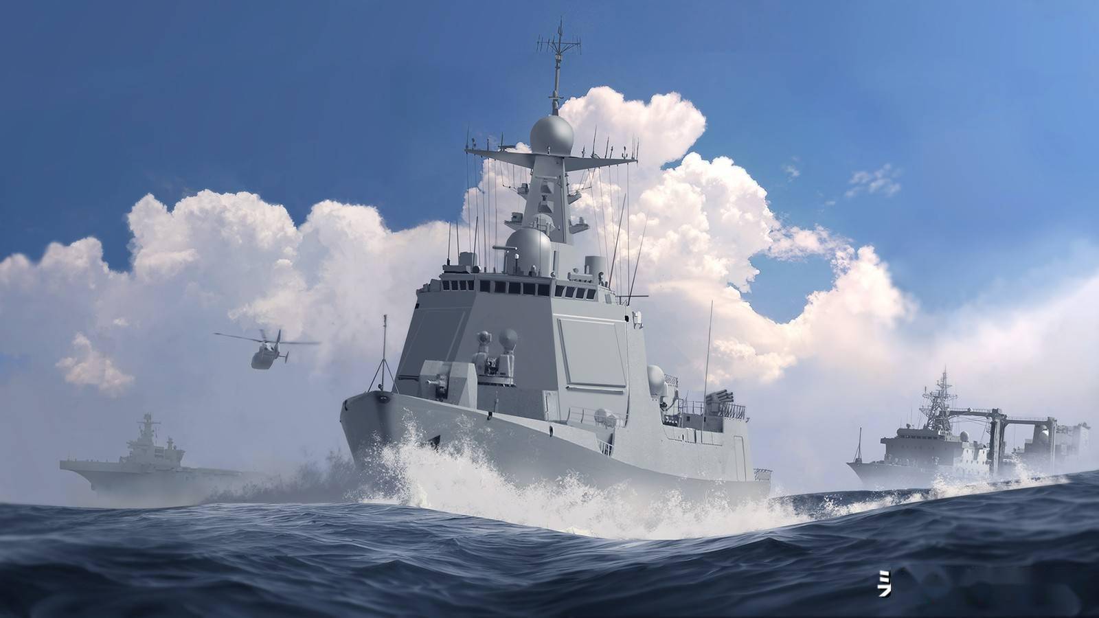 一组近现代军舰的插画作品!跨越年代很大很有欣赏性_武器_上图_细节