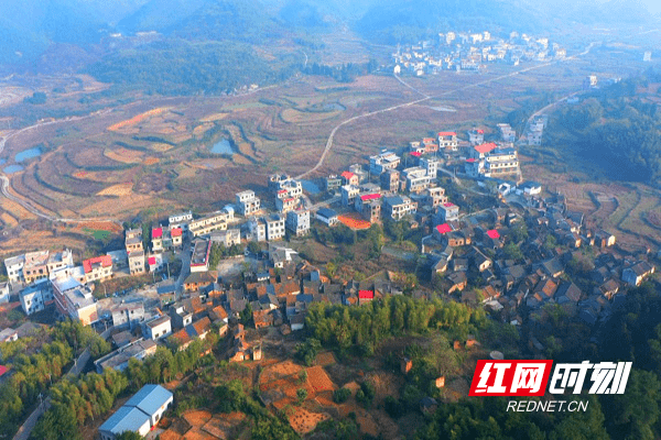 临武县香花镇江山村全景图.