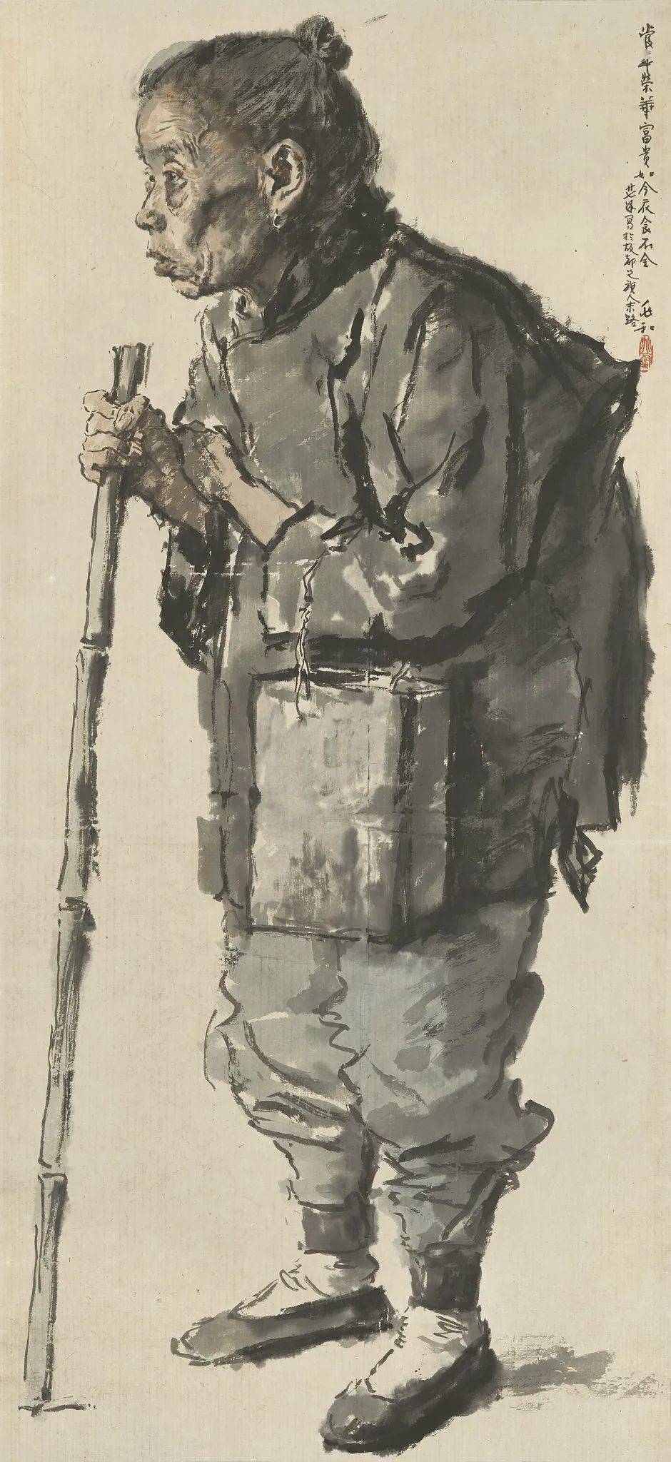 品读蒋兆和感动半世纪的水墨人物栩栩如生