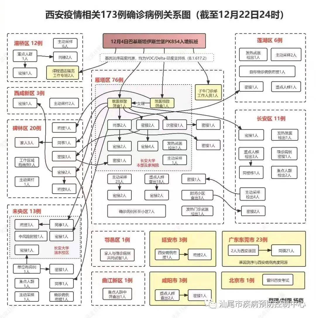 西安本轮疫情确诊病例关系图
 ,西安疫情本土病例