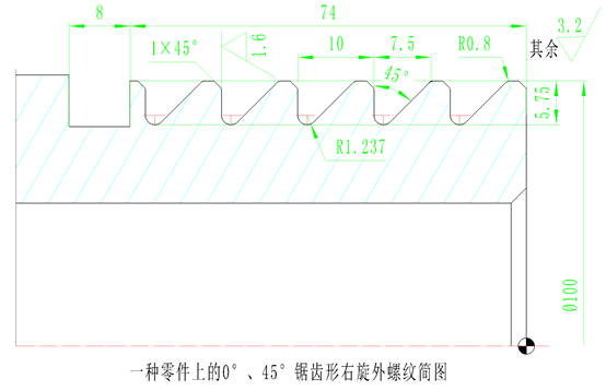 67鄒軍大螺距鋸齒型螺紋的編程方案