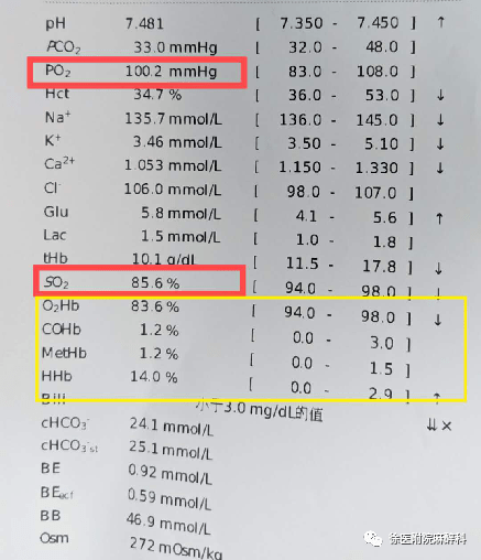 血气分析结果图图片