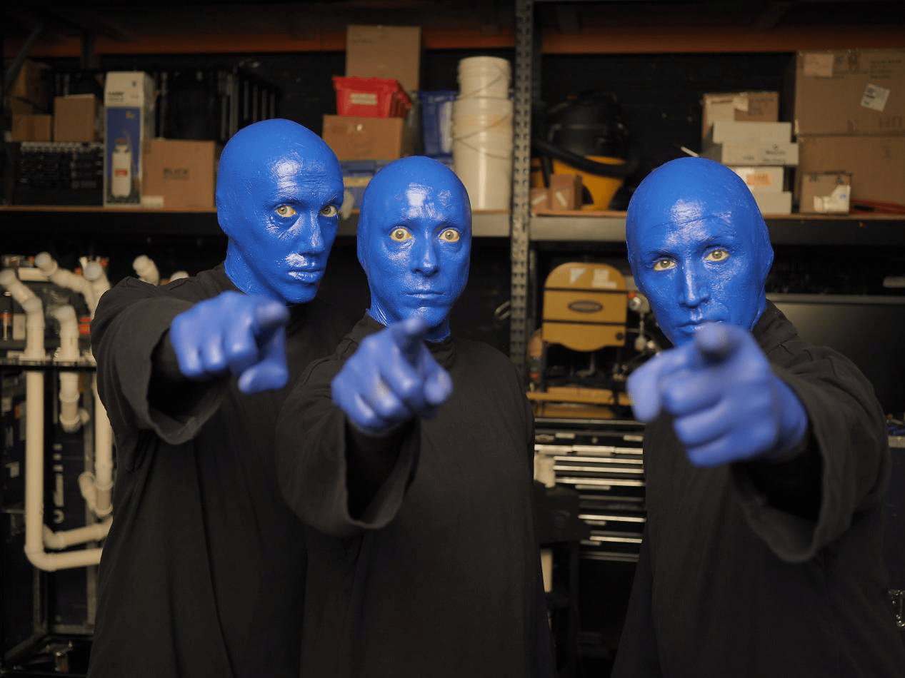 蓝人秀不调皮就会蓝瘦