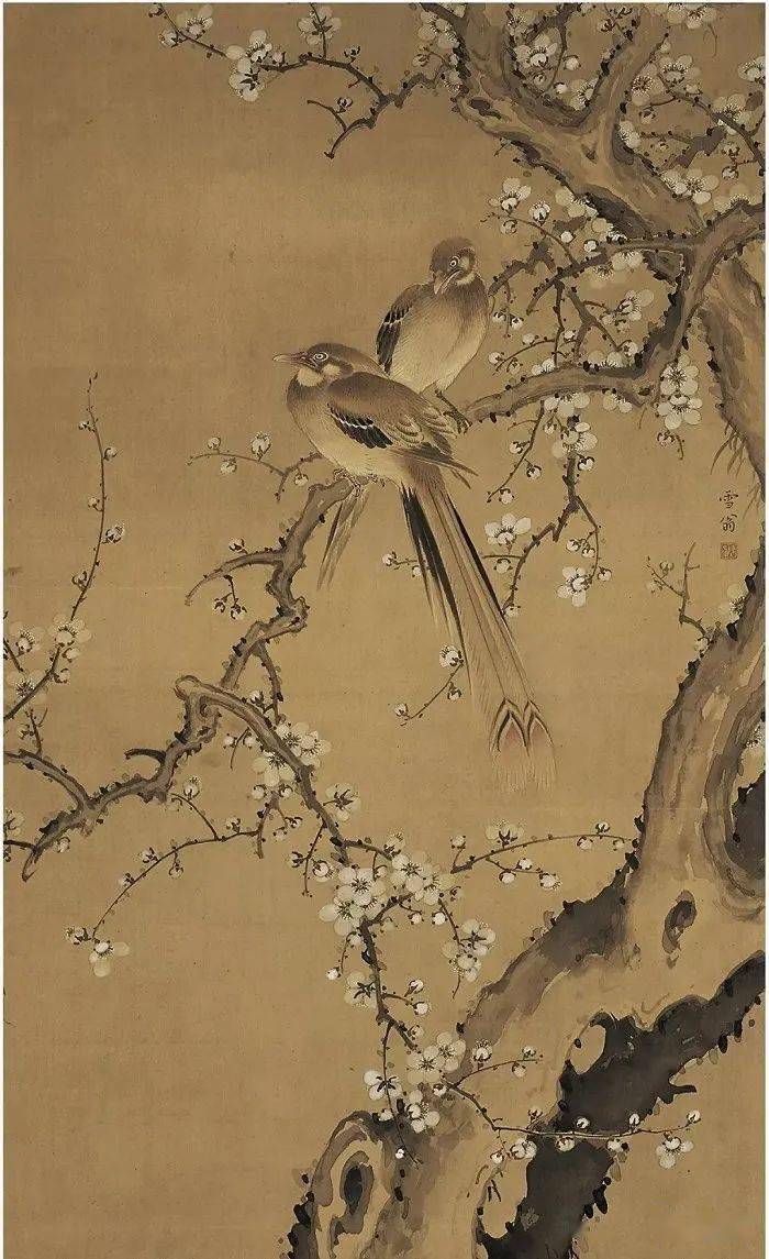 中国美術 中国画 近代画家「陳之佛 號雪翁 花鳥図」☆ 肉筆絹本 ☆ 掛軸