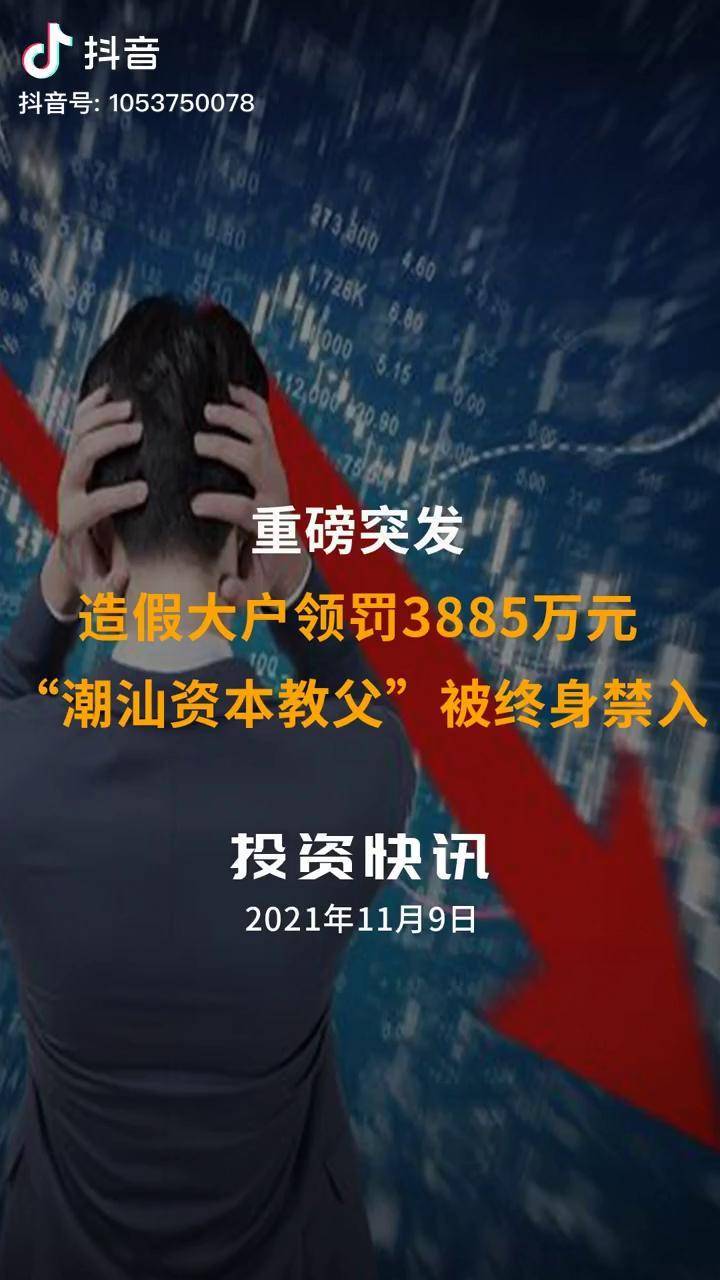 重磅突发造假大户领罚3885万元潮汕资本教父被终身禁入造假