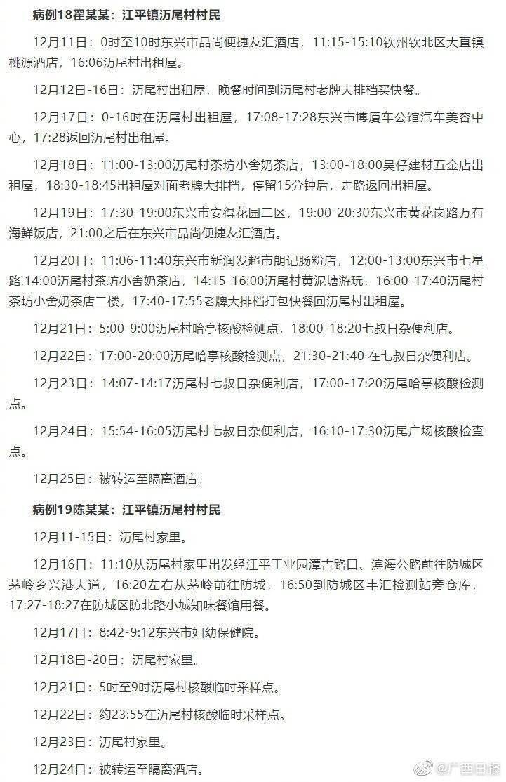 东兴市|12月28日广西东兴市公布2例本土确诊病例行程轨迹