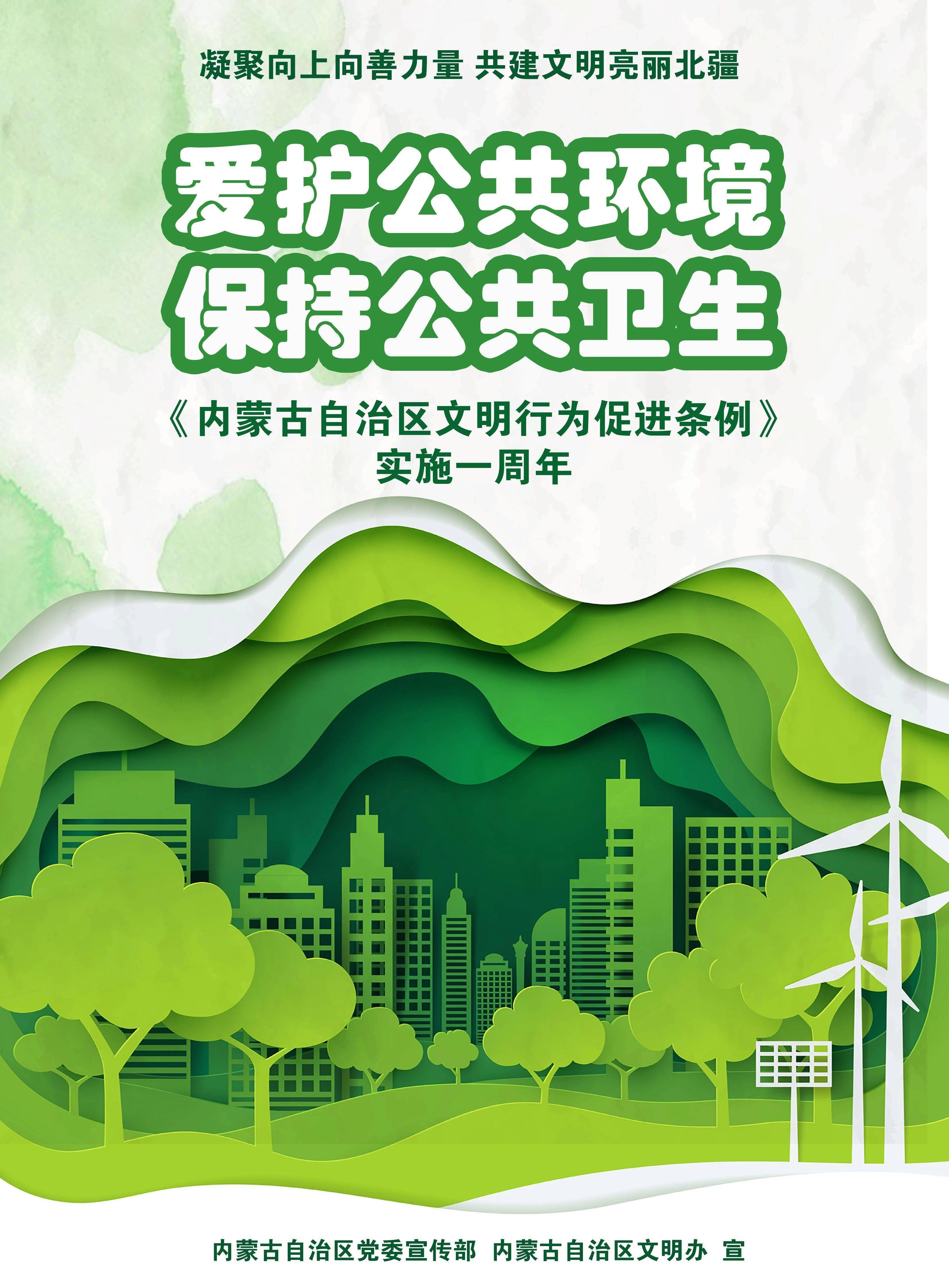 内蒙古自治文明行为促进条例宣传海报一