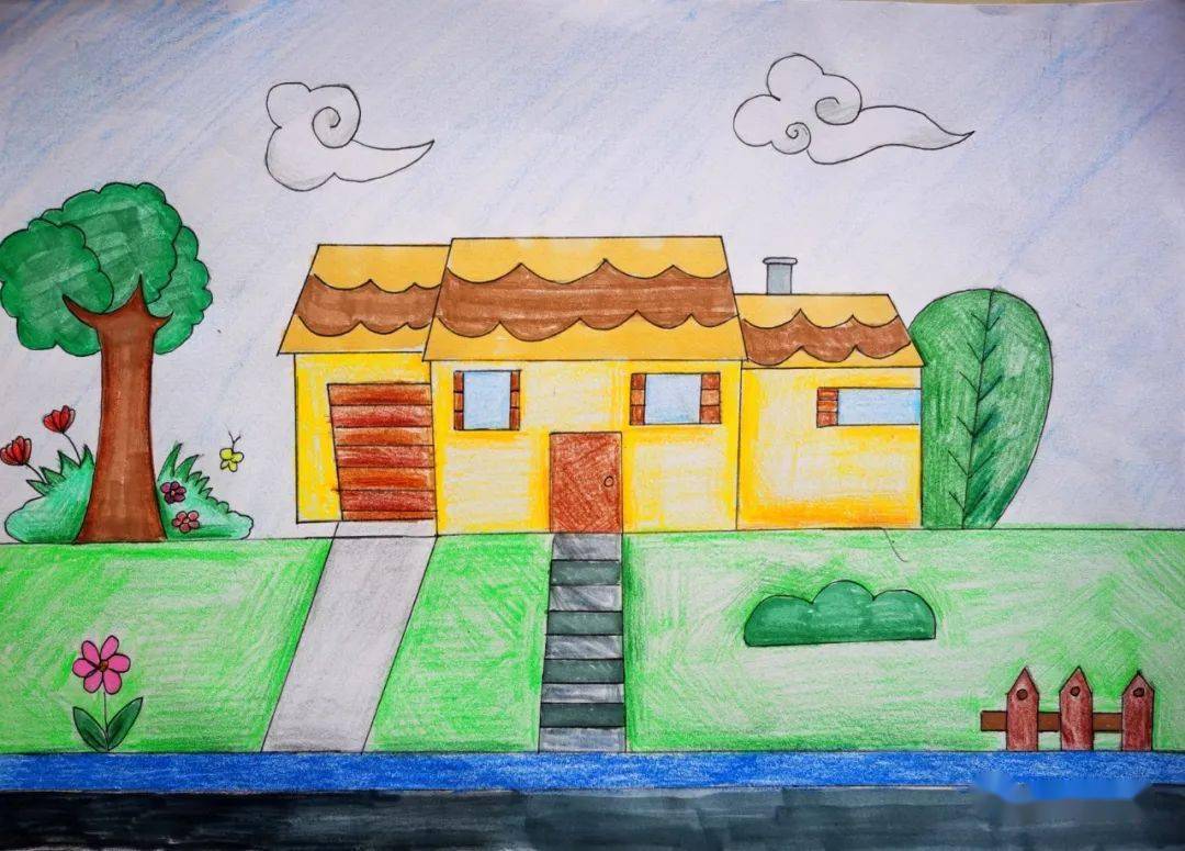 幼儿美丽家园绘画作品图片