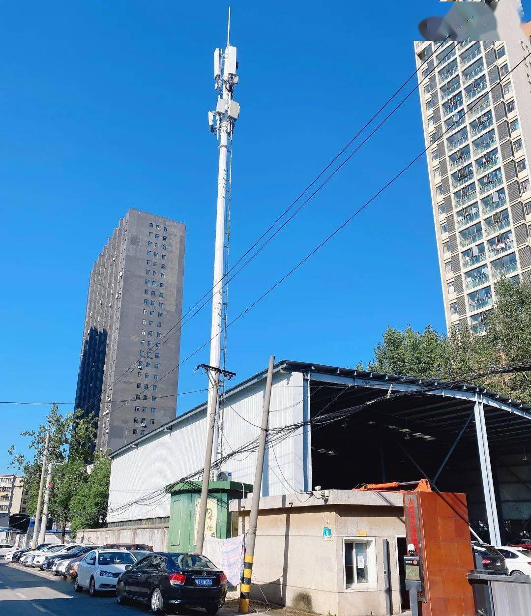 移动信号塔迁移前"企有所呼,我必有应",洪山街道优化营商环境领导小组