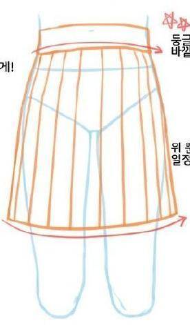 快速画百褶短裙长裙教程