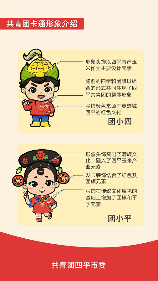 共青团四平市委卡通形象闪耀登场