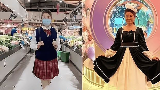 满头白发却要尝试jk,这种勇气我很倾佩!_制服_老年人_汉服