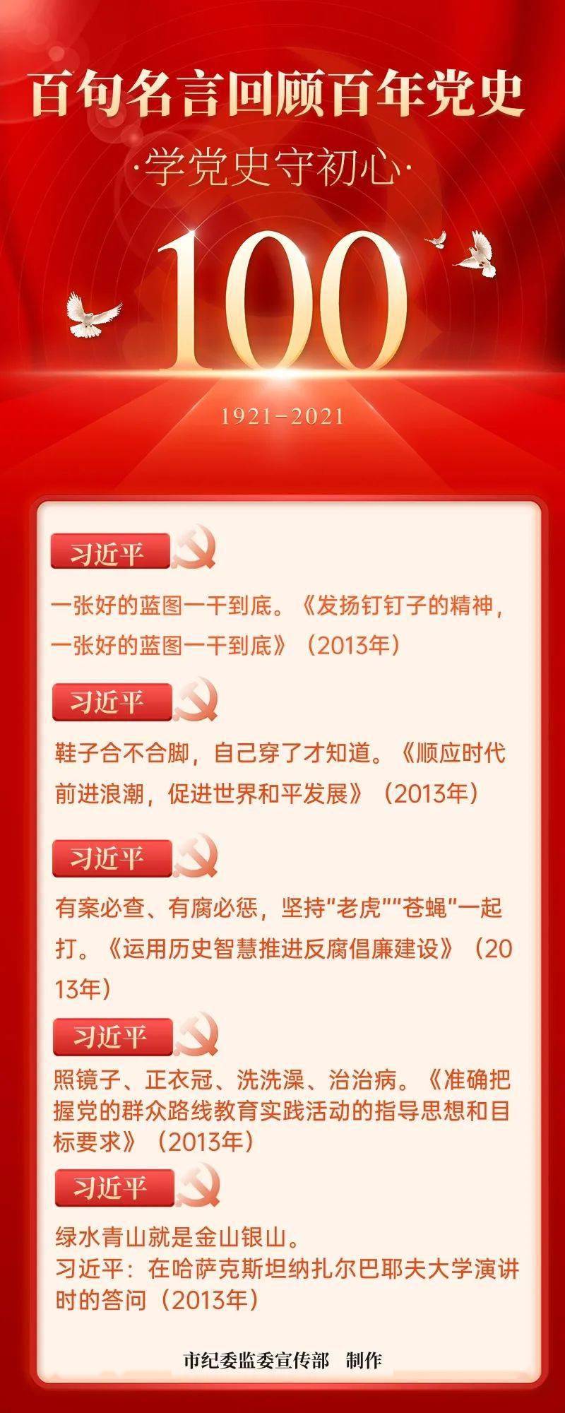 百句名言回顾百年党史 党史 名言 百句名言回顾百年党史 党史 名言