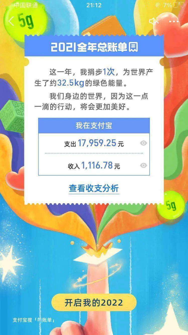 保障|2021支付宝“年度账单”发布，看看你花了多少钱？