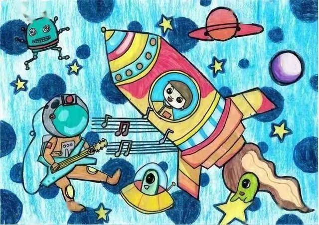若伊|牛！安徽两小学生画作上太空