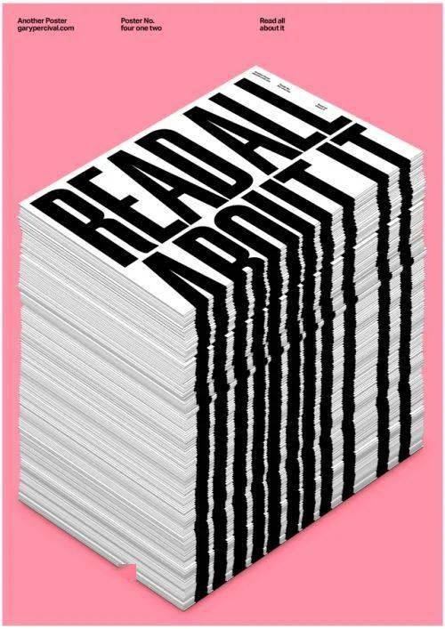 现在很流行层层叠叠海报