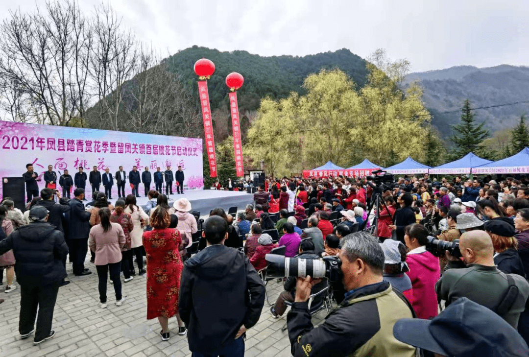 酒铺村桃花岭景区成功举办2021年凤县踏青赏花季暨留凤关镇首届桃花节