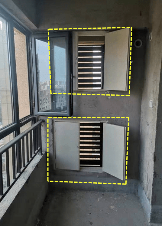 阳台侧墙这2个洞口,可不能随便封上!灵机一动改柜子,好看多了