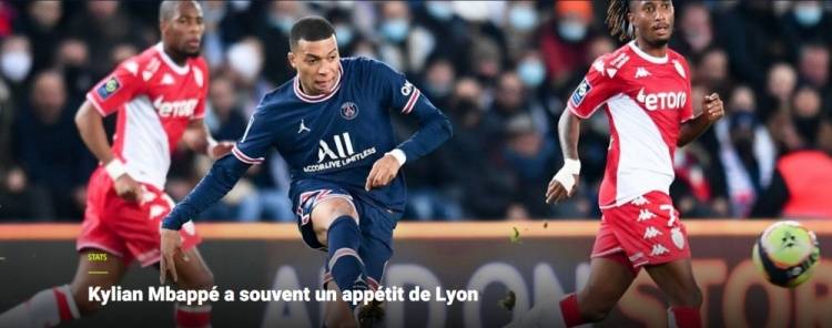 姆巴佩|苦主！姆巴佩法甲10次面對(duì)里昂攻入8球，21世紀(jì)以來(lái)最多