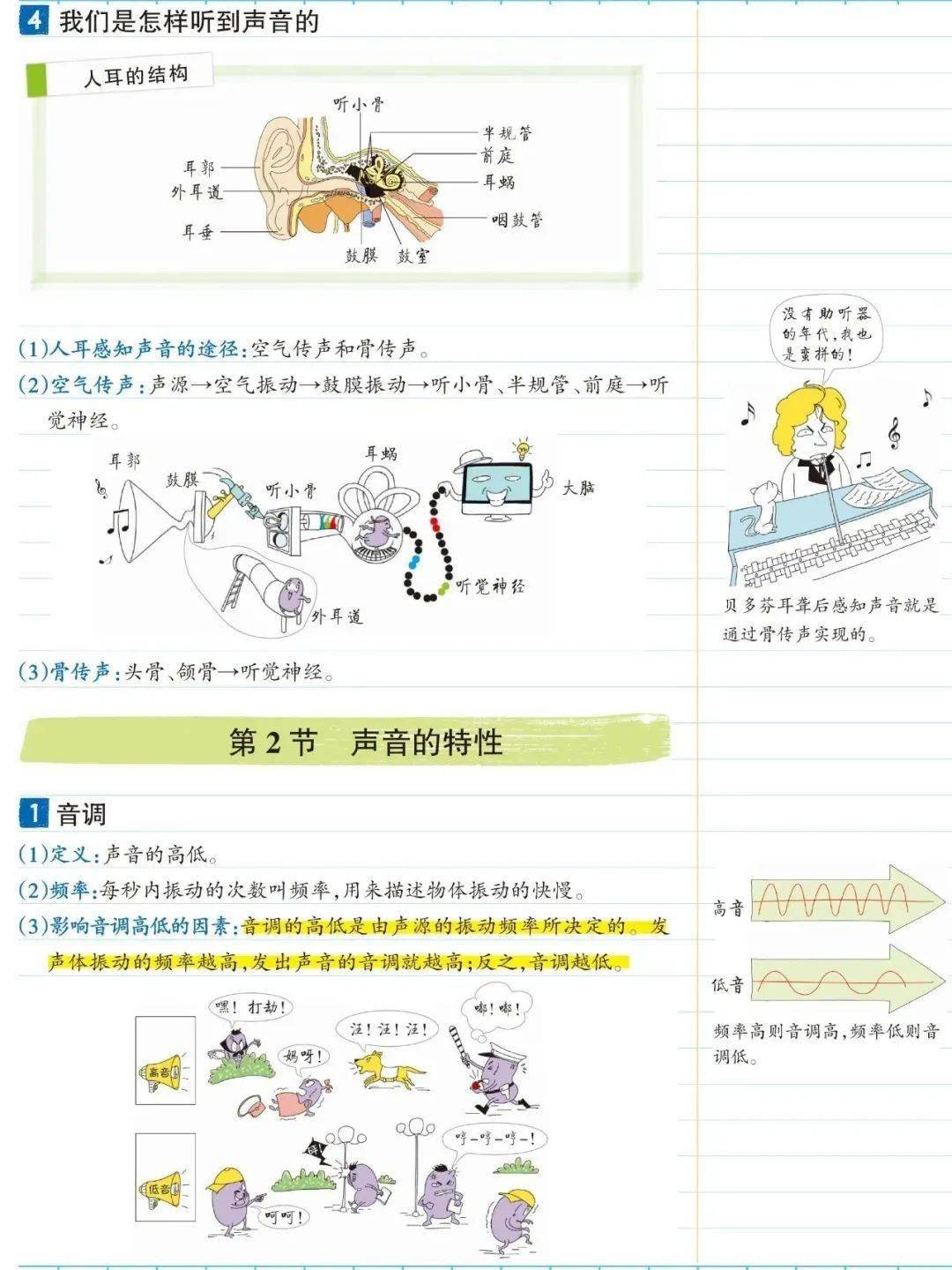 识别|初中物理八年级彩色学霸笔记，期末复习看一看