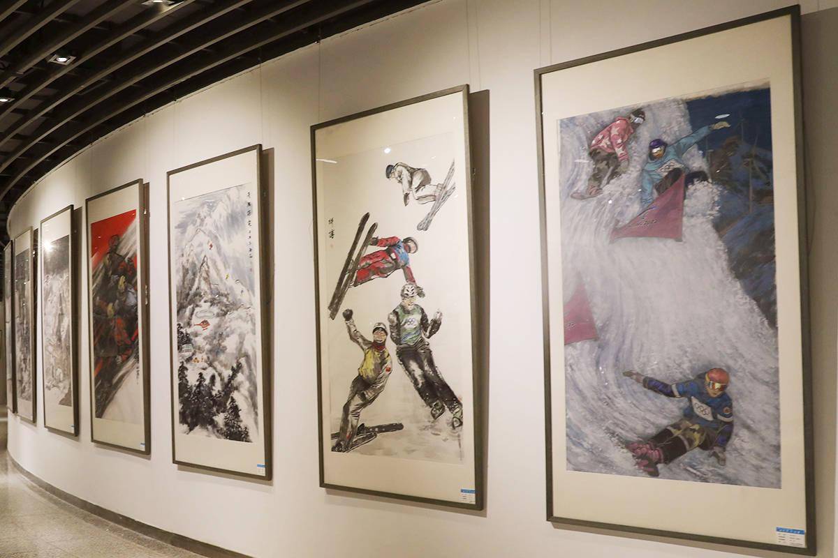 单位|冰雪情·冬奥梦！200余幅冰雪主题绘画在中华世纪坛展出