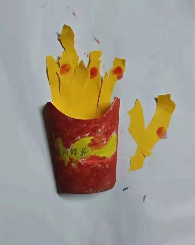 小班粘贴薯条手工教案图片