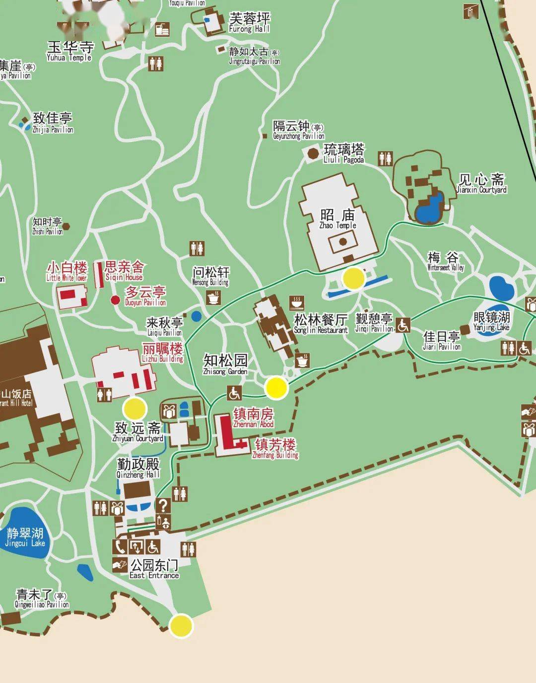 香山公园游览图高清图片