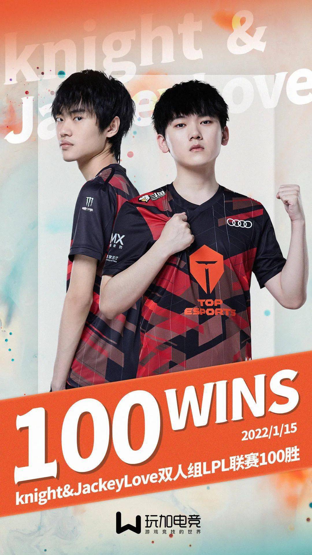 里程碑:knight和jackeylove组合取得第100胜_滔搏_素材_无间