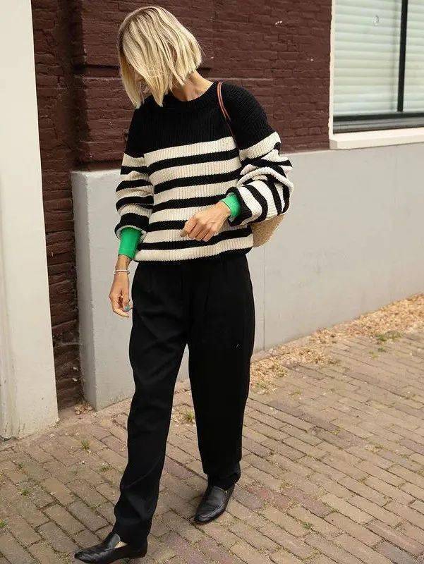 细节一身黑，换个穿法更时髦