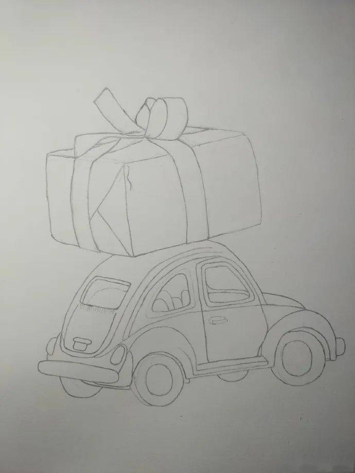 彩铅画入门教程玩具小汽车步骤图适合新手临摹的彩铅画