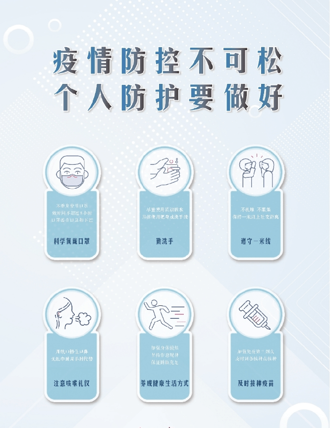 疫情防控不可松个人防护要做好