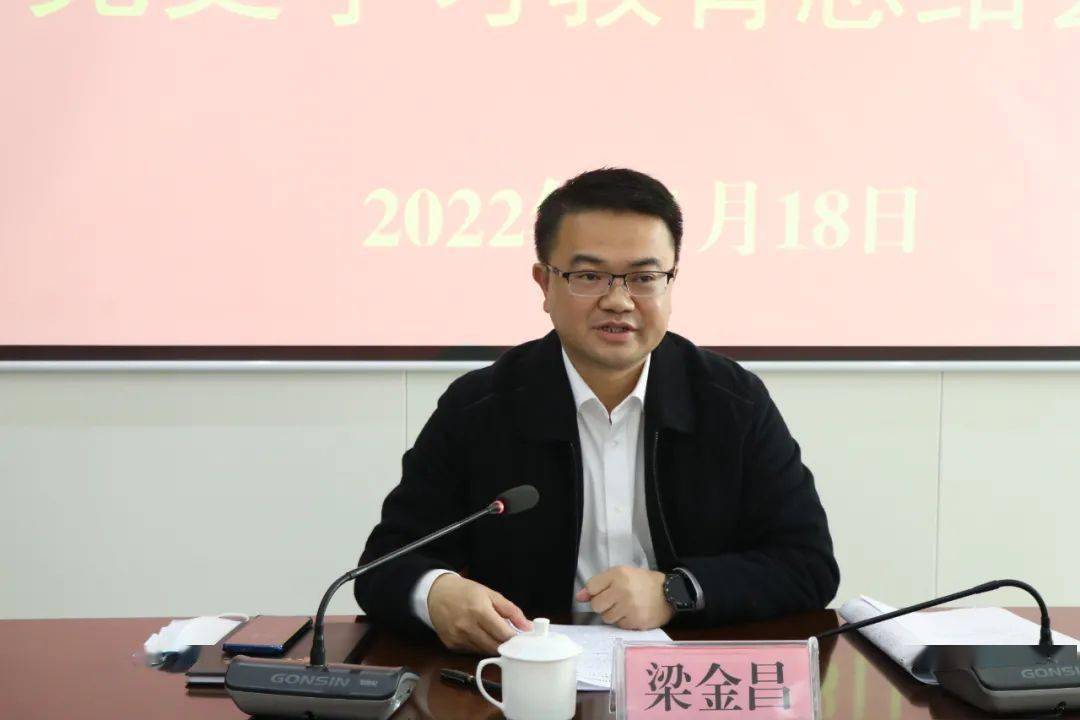 梁金昌在会上讲话会议强调,要坚定不移把党的政治建