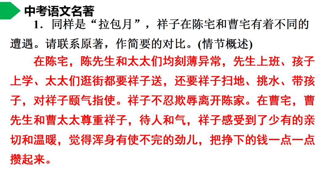 祥子|初中语文 | 七年级下册：《骆驼祥子》名著导读+思维导图 +考点合集，寒假预习必收！