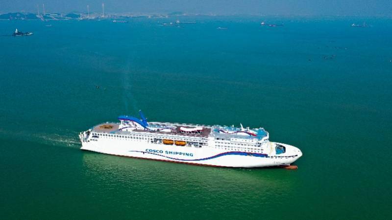 媲美豪华邮轮，客滚船“祥龙岛”号在广州命名交付