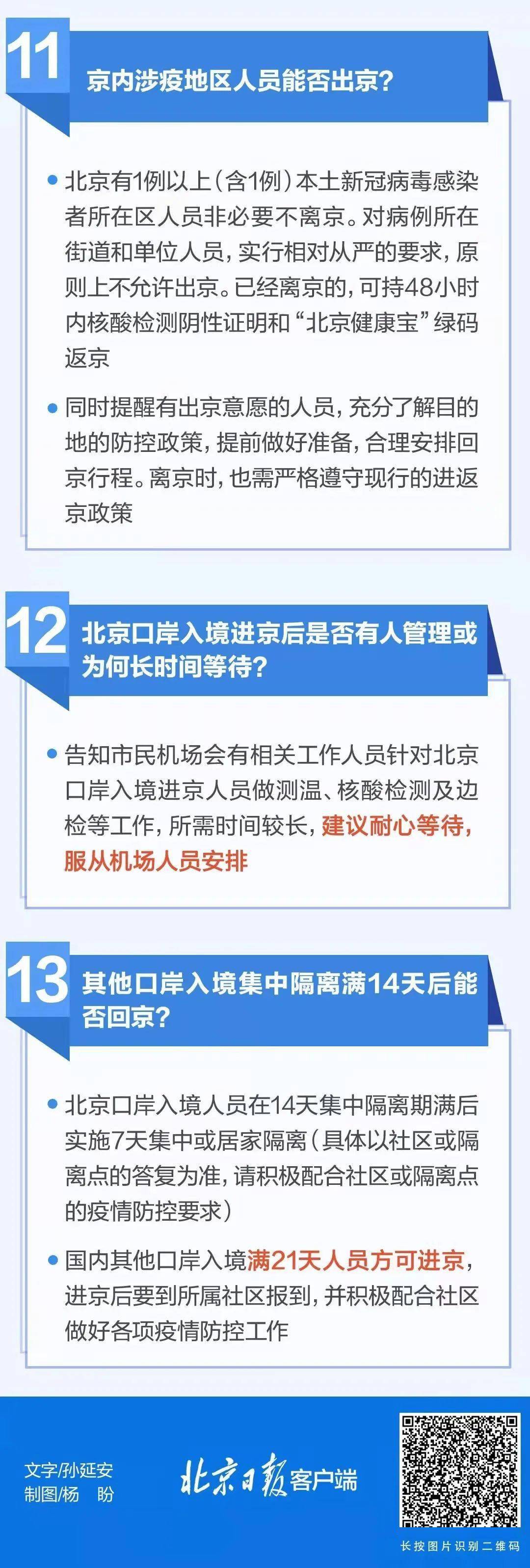 北京|关于进返京政策，13个热点问题解答一图读懂