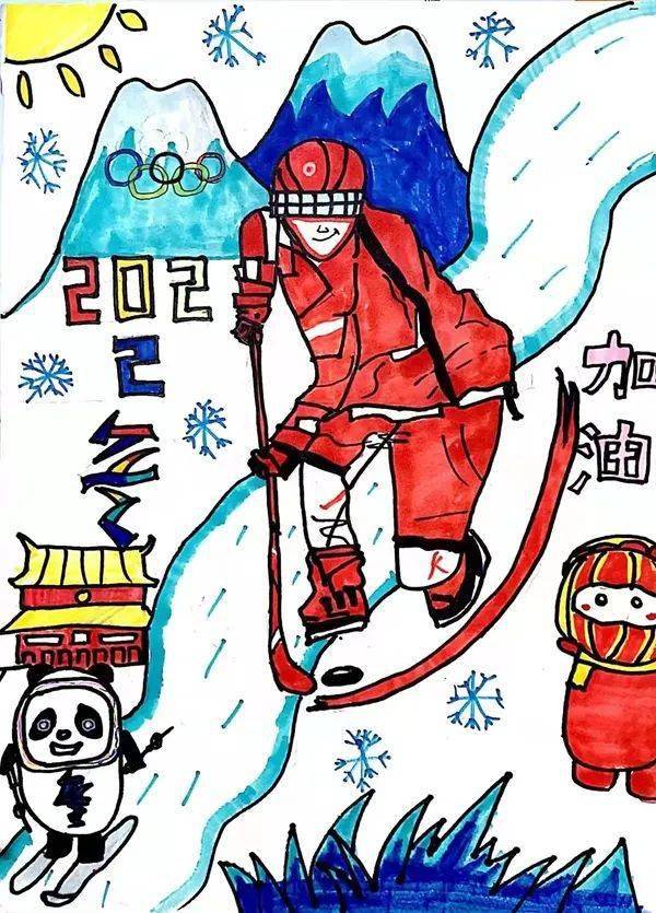 2022年冬奥会人物绘画图片