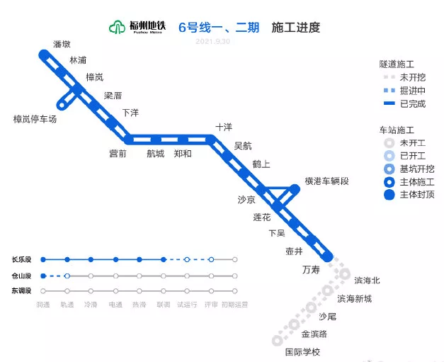 长乐地铁6号线线路图图片