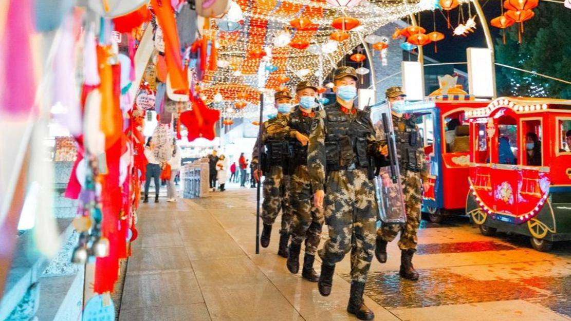 春节临近武警官兵坚守战备执勤一线