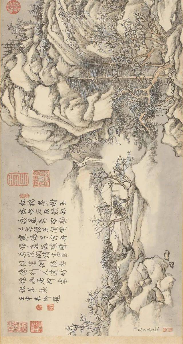 古代|古画中的冬景与运动，辽博展《明皇击球图卷》等