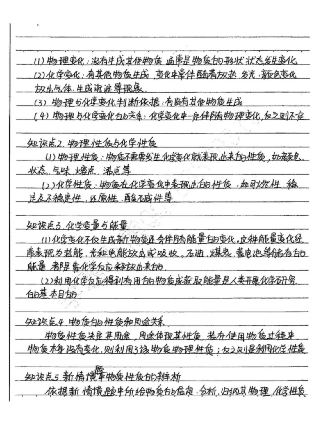 131页初中化学学霸笔记整理手写版涵盖重点知识学习技巧