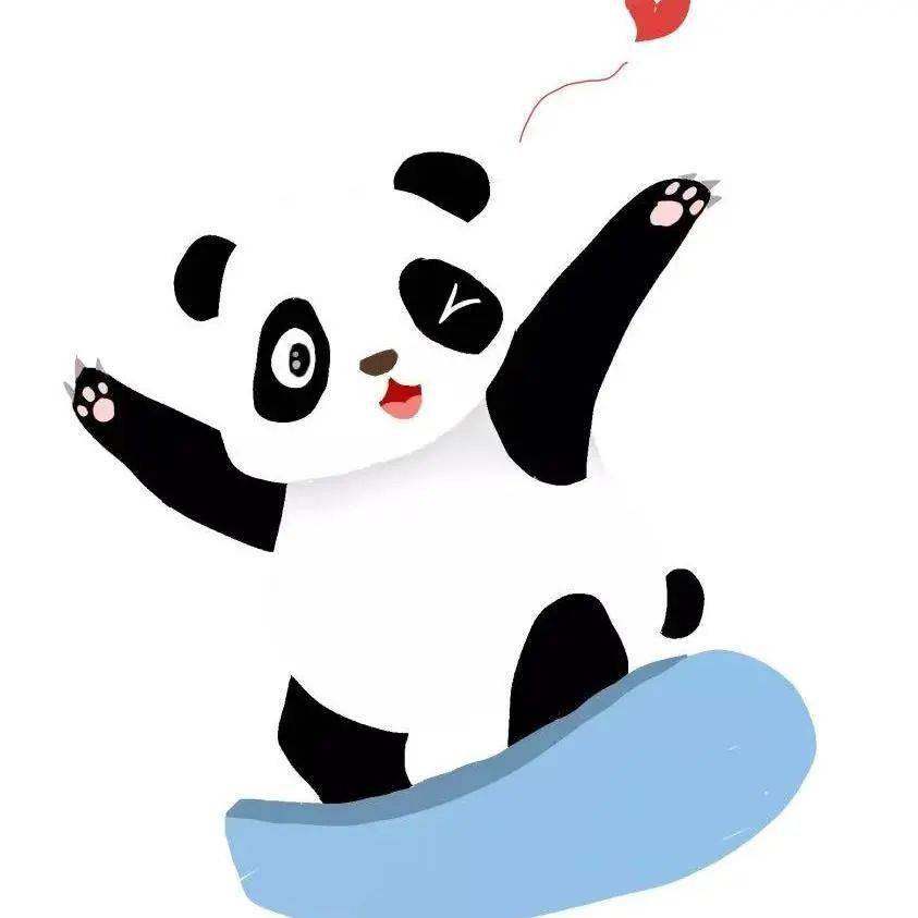 冬奥会熊猫滑雪吉祥物图片