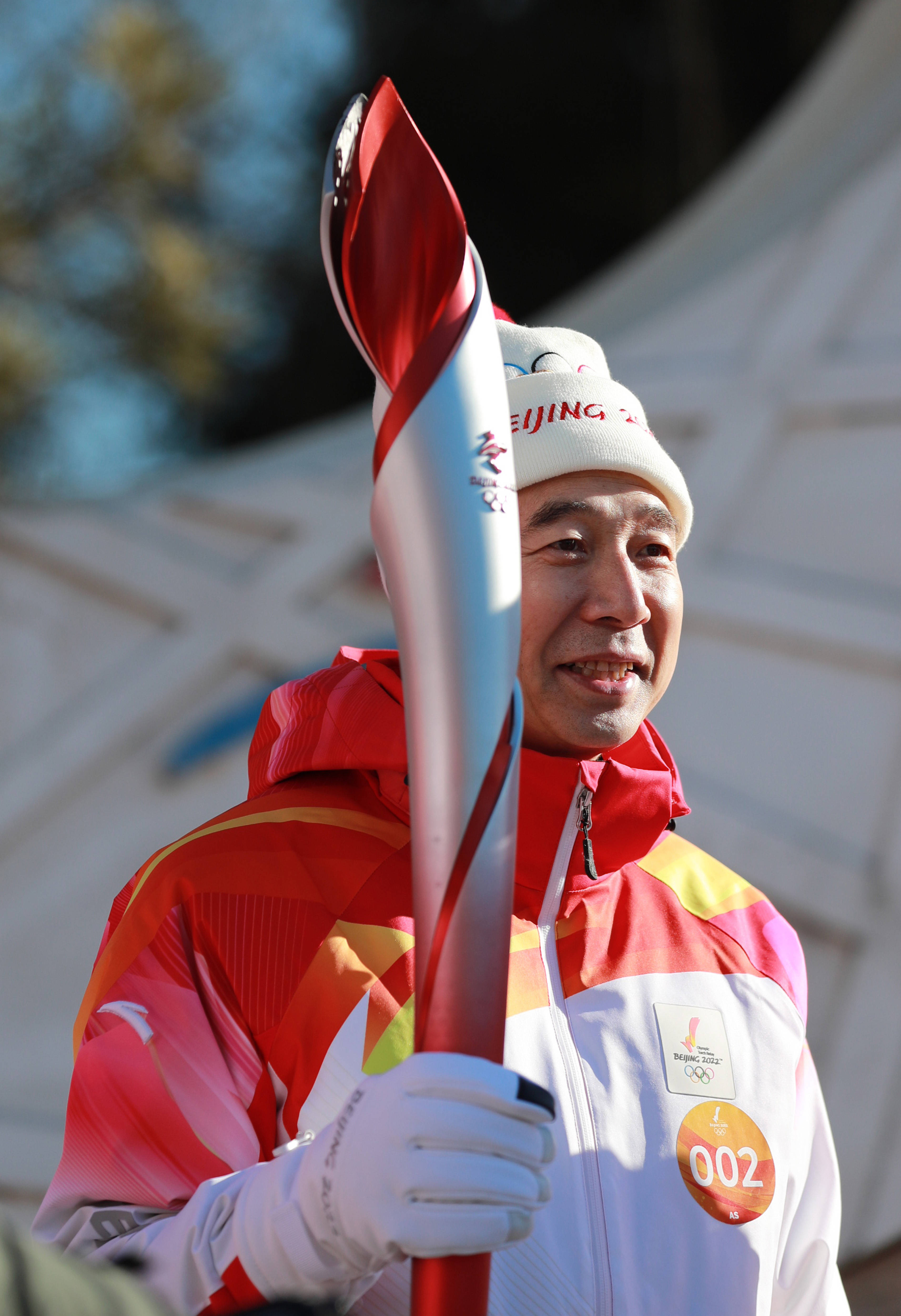 北京冬奧會火炬在奧森公園傳遞