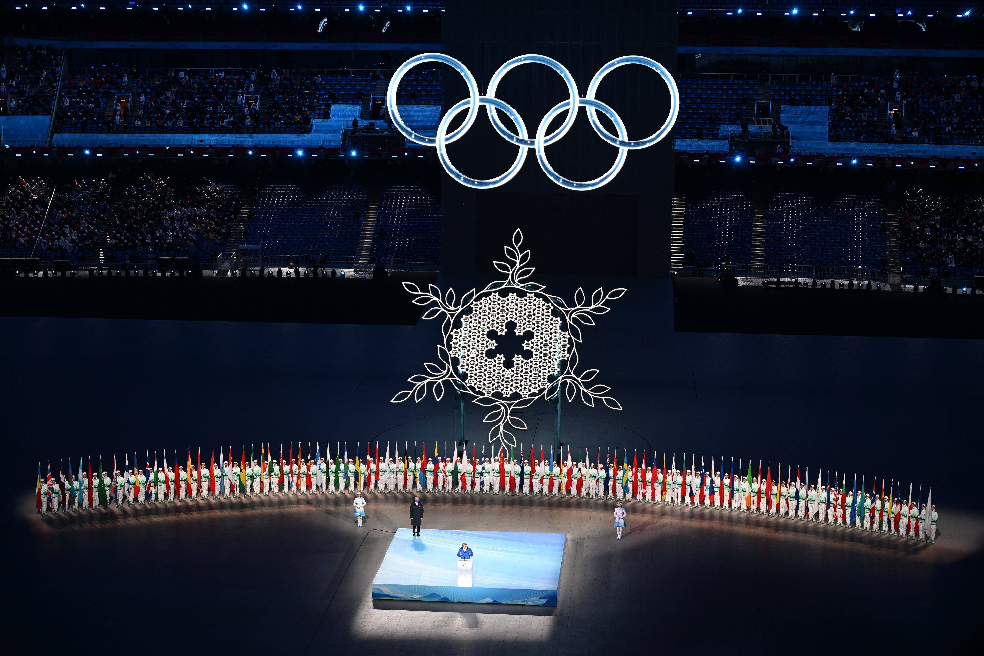 冬奥会创意旗帜图片