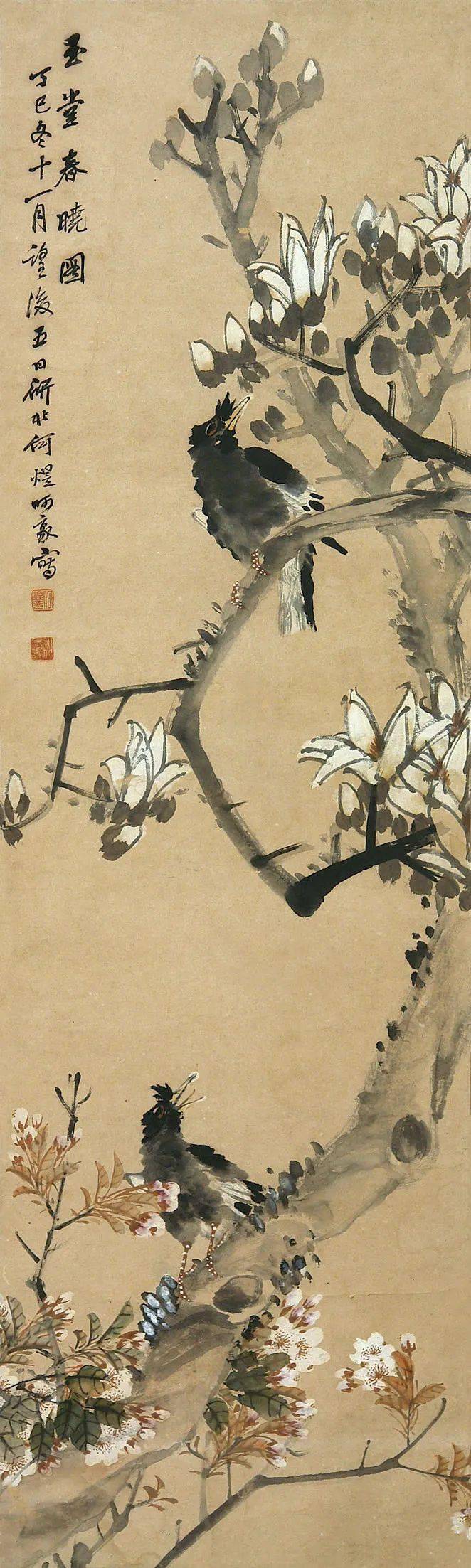 他的花鸟画,栩栩如生,既俗又雅,深得人心_朱梦庐_任伯年_上海