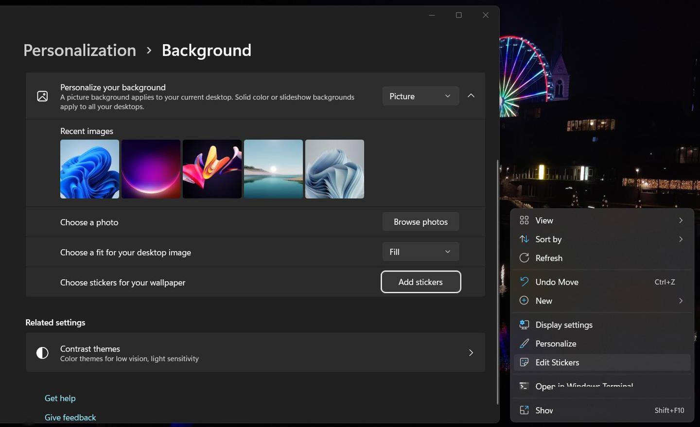 密谋新功能！微软 Win11 将支持桌面贴纸