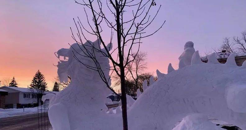 用雪堆龙的图片图片